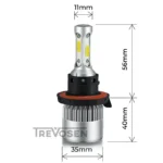 LED-polttimot H13 9008 6500K S2 COB (2 kpl)