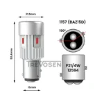 LED-polttimot P21/4W BAZ15D punainen CanBus (2 kpl)