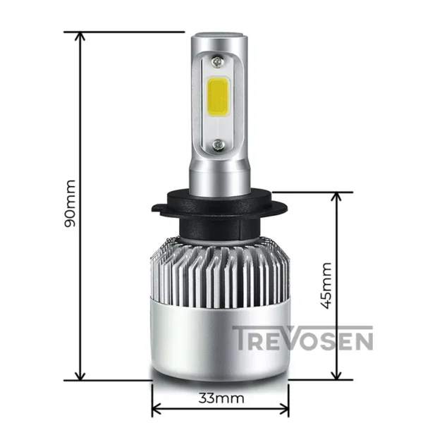 LED-polttimot H7 6500K S2 COB (2 kpl)