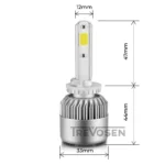 LED-polttimot H27 880 6500K S2 COB (2 kpl)