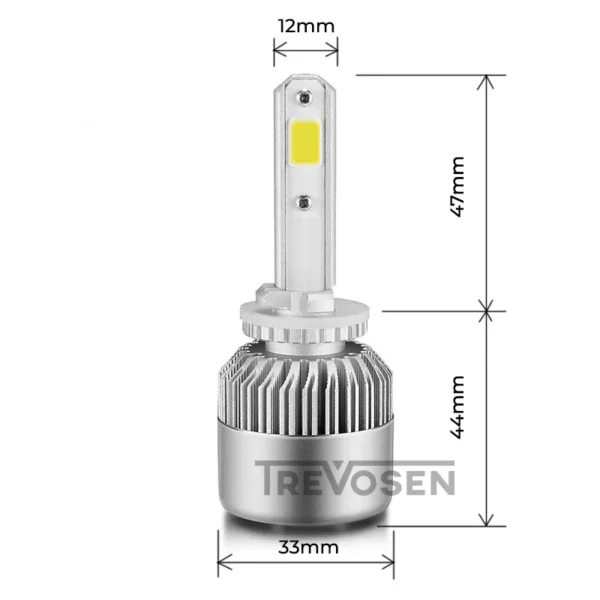 LED-polttimot H27 880 6500K S2 COB (2 kpl)