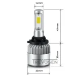 LED-polttimot HB4 9006 6500K S2 COB (2 kpl)