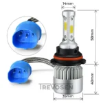 LED-polttimot HB5 9007 6500K S2 COB (2 kpl)