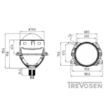 BI-LED-projektorit 3″ H4 H7 36W / 45W 6000K (2 kpl)